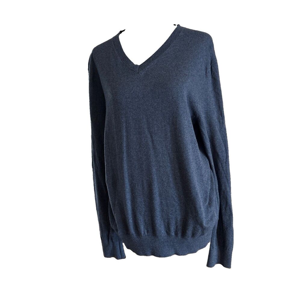 Banana Republic Men's Luxe Sweater V-neck Blue Size M